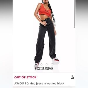 NEVER WORN ASYOU 90’s black high waisted dad jeans